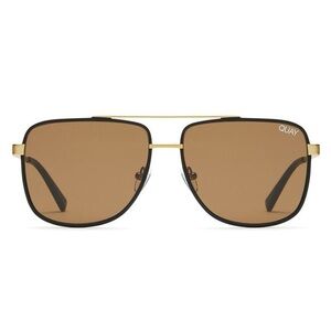 Men’s Quay Brown and Gold Sunglasses
